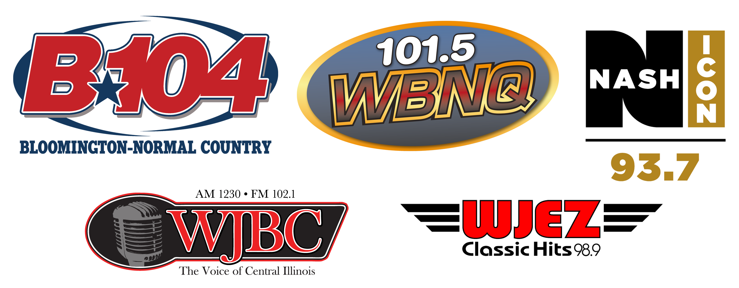 Cumulus Radio Bloomington station logos
