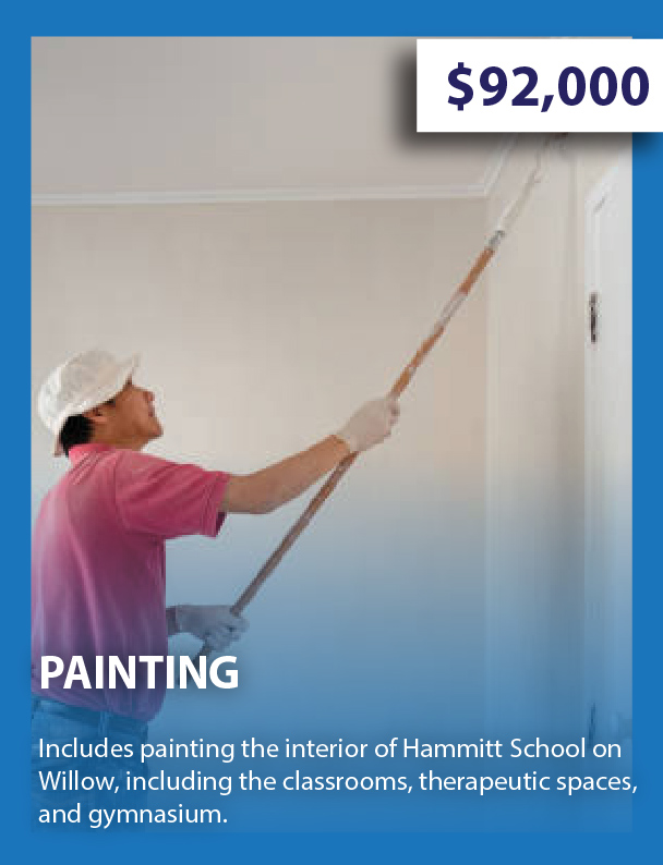 painting - $92,000 - includes painting the interiors of Hammitt on Willow, including classrooms and the gymnasium